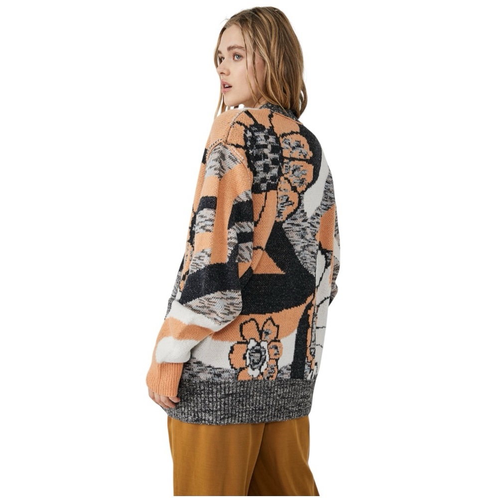Free People August Cardigan peach petal combo size XS